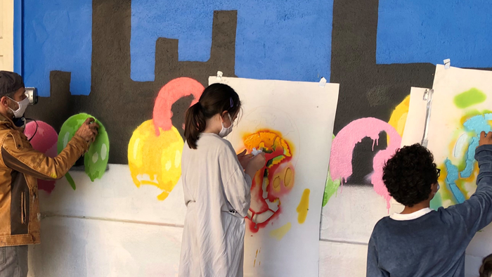 Fresque école Lumière