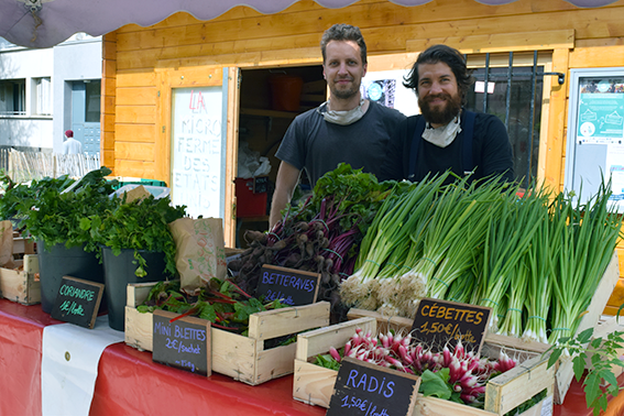 Philippe Zerr et Nicolas Gauthier, producteurs à la microferme des Etats-Unis